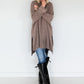 Long Strickpullover - taupe