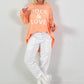 Oversized Shirt Modell "Rock&Love Wave" -apricot