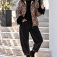 Jacke mit Kapuze im Leo-Look - leo-mehrfarbig