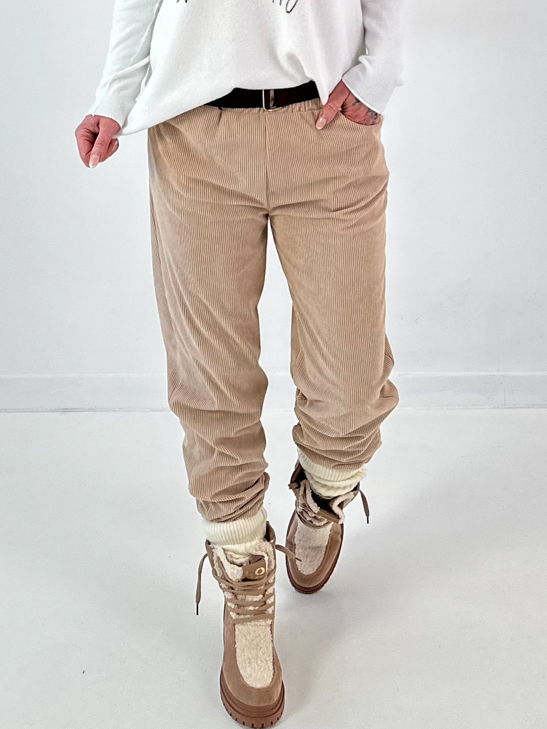Corduroy trousers model “Soft Comfort” - beige