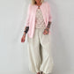 Leichte Feinstrickjacke mit Knopf- rosa