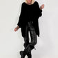 Soft Oversized Chunky Knit Jumper - black