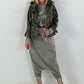 Stylische Jacke mit Fellkragen und großem Rückenpatch - camouflage