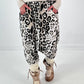 Harem pants model "Deep&amp;Wild" - ecru-multicoloured