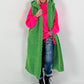 Long vest model "Leo Layers" - green