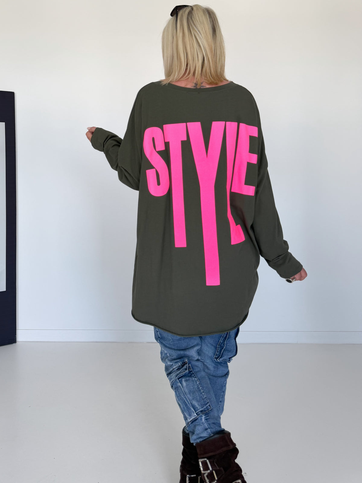 Oversized Shirt Style - oliv