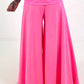 Sweat Palazzo Pants - neon pink