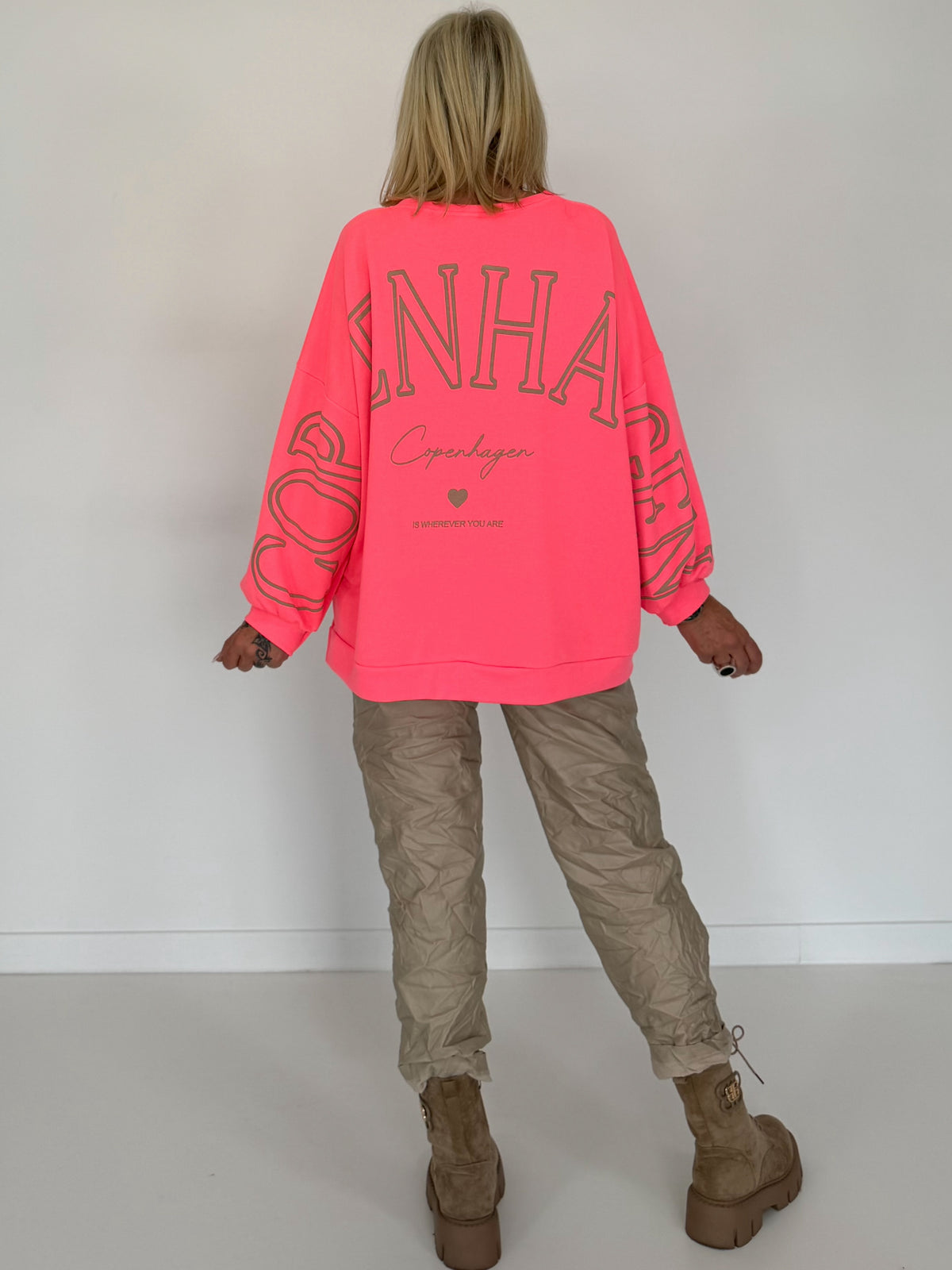 Oversized Sweater Copenhagen - neon pink