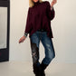 Rollkragenpullover - burgundi