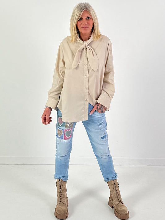 Bluse Modell "Timeless" - beige