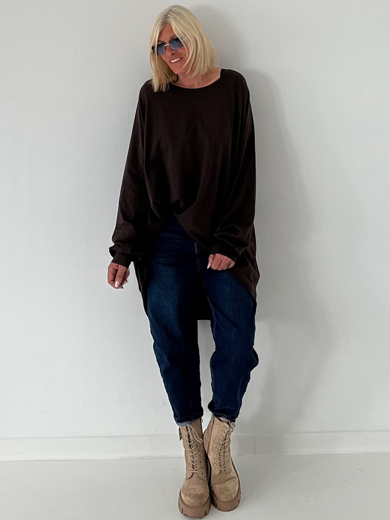 Oversized Shirt STYLE - chocolate
