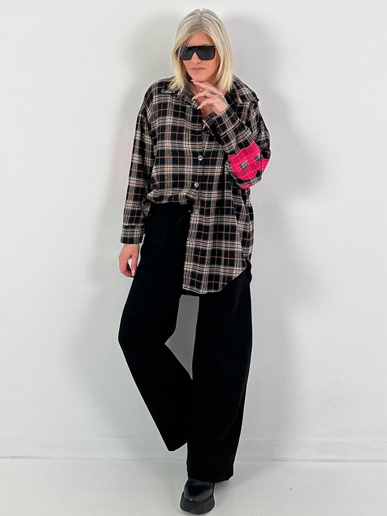 Geruit overhemd model "Power Plaid" - zwart-veelkleurig