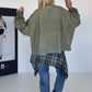 Boxy sweater Smile - olive