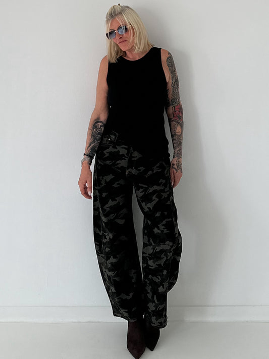 Ripp Tank Top  - schwarz