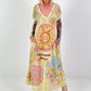 Knitted dress with lurex and sun print - multicoloured