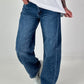 Wide Leg Jeans - dark blue
