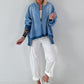 Oversized Jeansjacke - hellblau