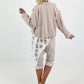 Jeansjacke in Destroyed Optik - beige