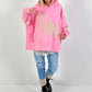 Oversized hoodie model "SUN" - pink