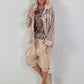 Jeansjacke mit floralem Netzeinsatz - beige ( lieferbar ab 26.05.26)