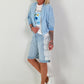 Lightweight Blouson with Tie Detail - Light Blue