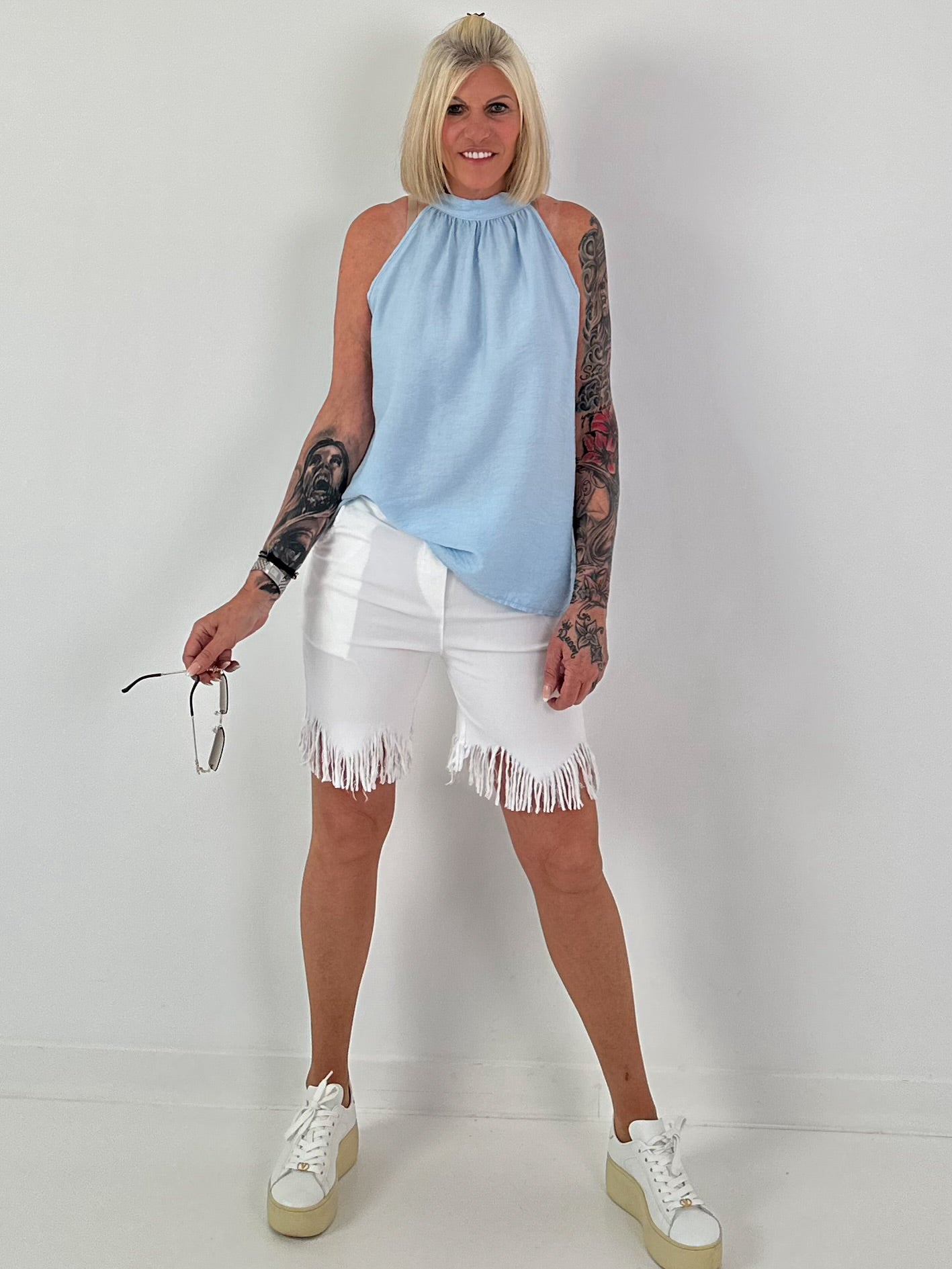 Neckholder Top -hellblau