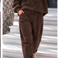 Kuschelig kastiger Pullover - mokka