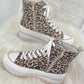 High Sneaker Leo - weiss-beige