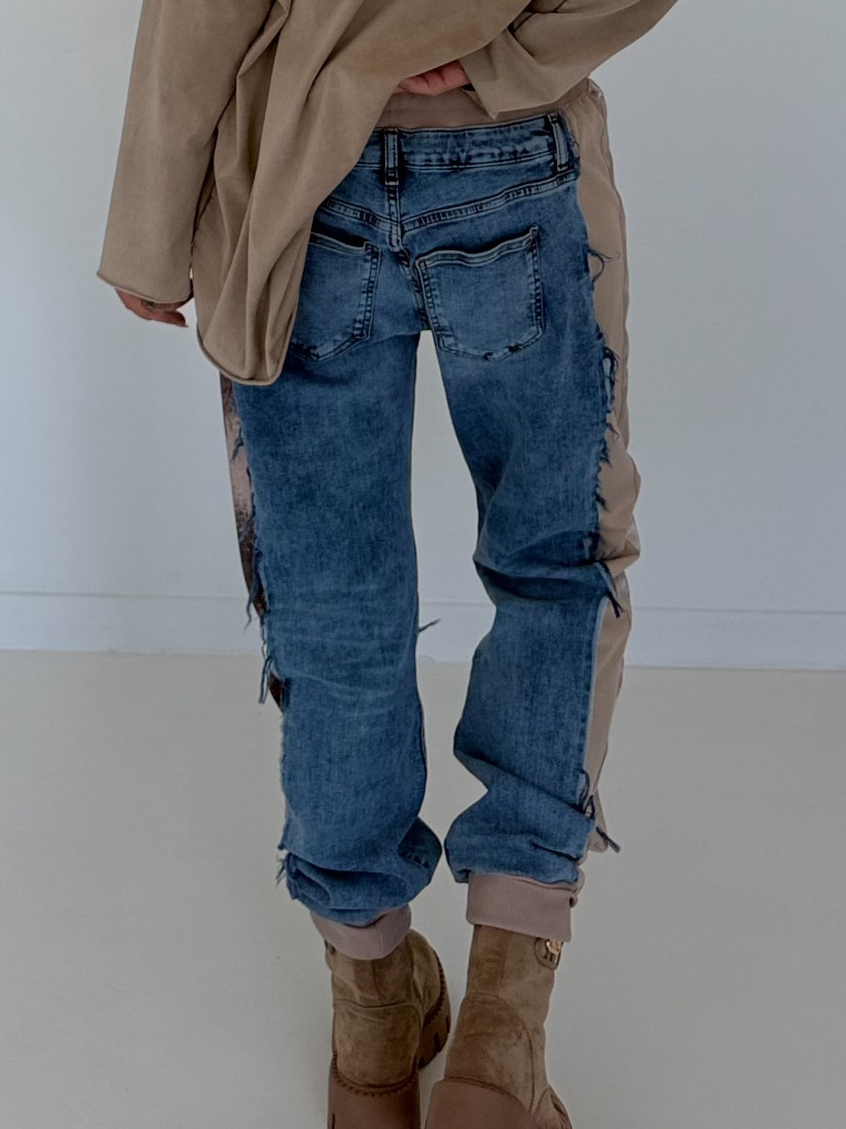 Jogg-Jeans im Used Look Tiger - denim