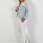 Jeansjacke mit Häkelelementen - denim