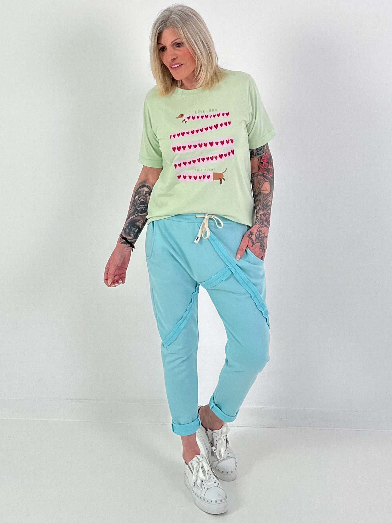 Shirt Dog Love - mint