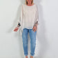 Silk Tunic with Integrated Underlayer Top - beige
