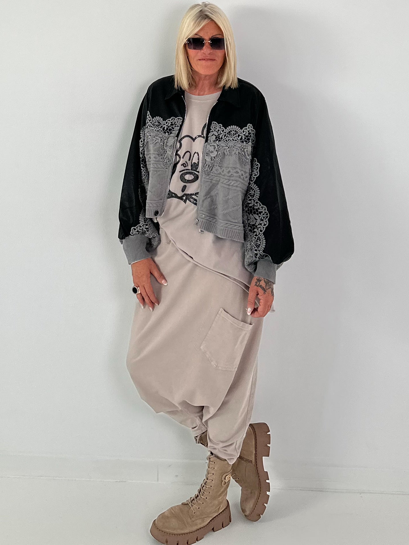 1 Jacke 2 Looks - schwarz-grau
