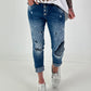 Melly & Co. Jeans with distressed details - blue