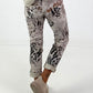 Hose mit All-Over Muster - taupe-mehrfarbig