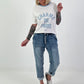 T-Shit Charme - weiss-hellblau