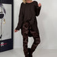 Basic Shirt mit Rundhalsausschnitt - mokka