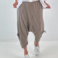 Sweatshirt Baggy mit Beinraffung - taupe