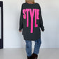 Oversized Shirt Style - anthracite