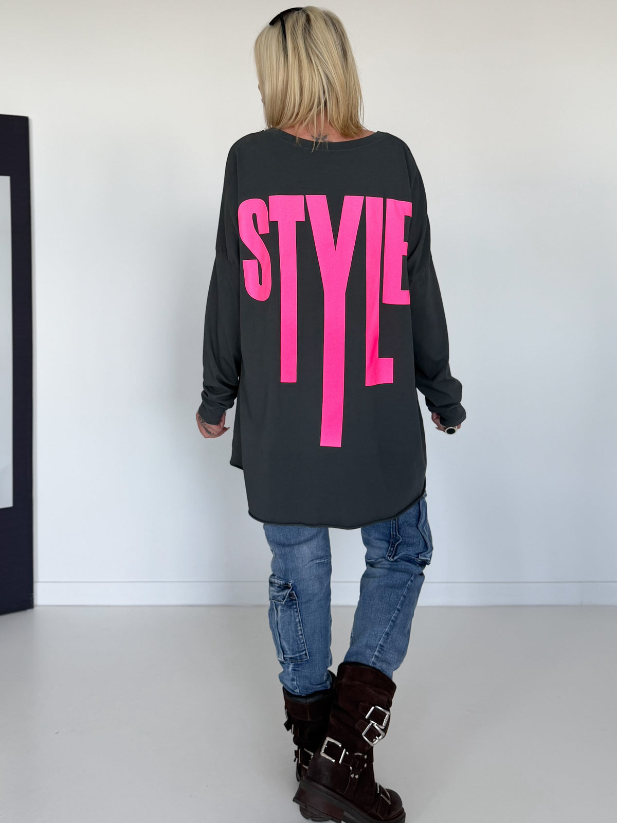 Oversized Shirt Style - anthracite