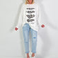 Sweater with cut-outs - white