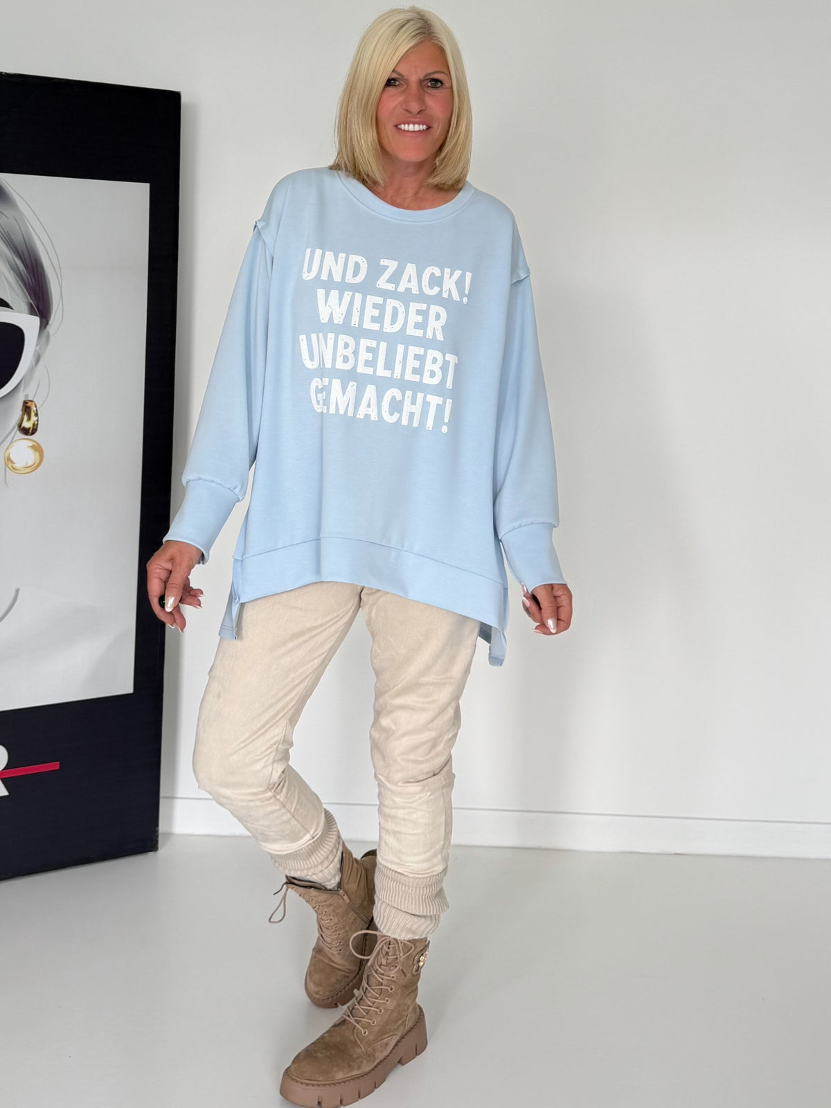 Sweater Und Zack! - hellblau