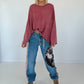 Oversized Shirt stone washed - berry