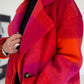 Mantel im Color-Block-Muster - mehrfarbig