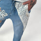Boho Baggy Jeans - hellblau
