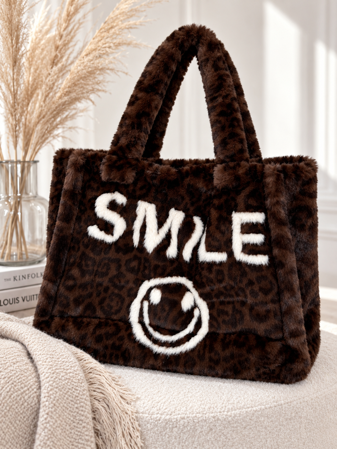 Fur Bag Smile - leo-mocha