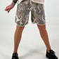 Sweat Short Camouflage mit Nieten - beige-mehrfarbig