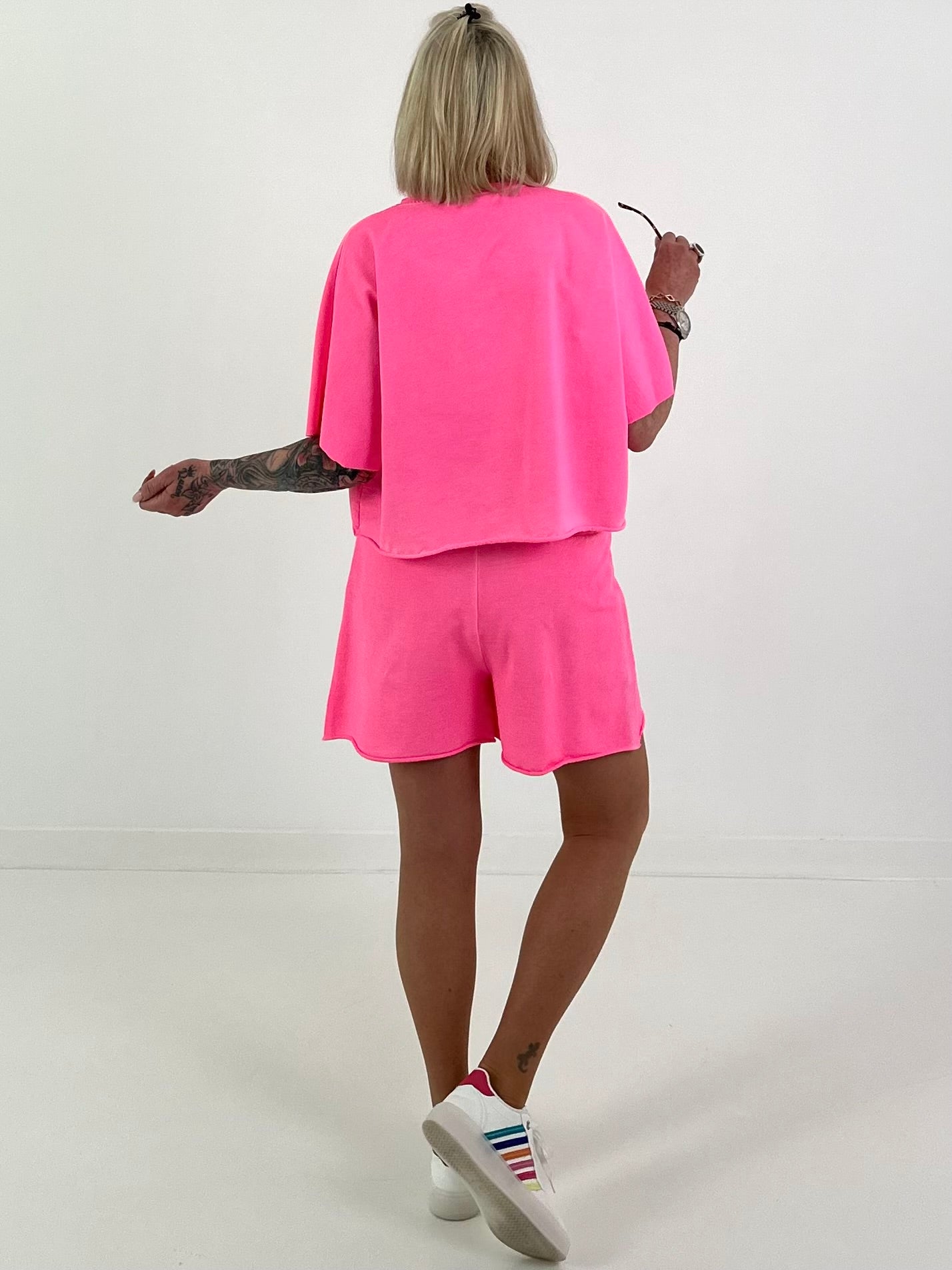 Two-piece set Amour - neon pink
