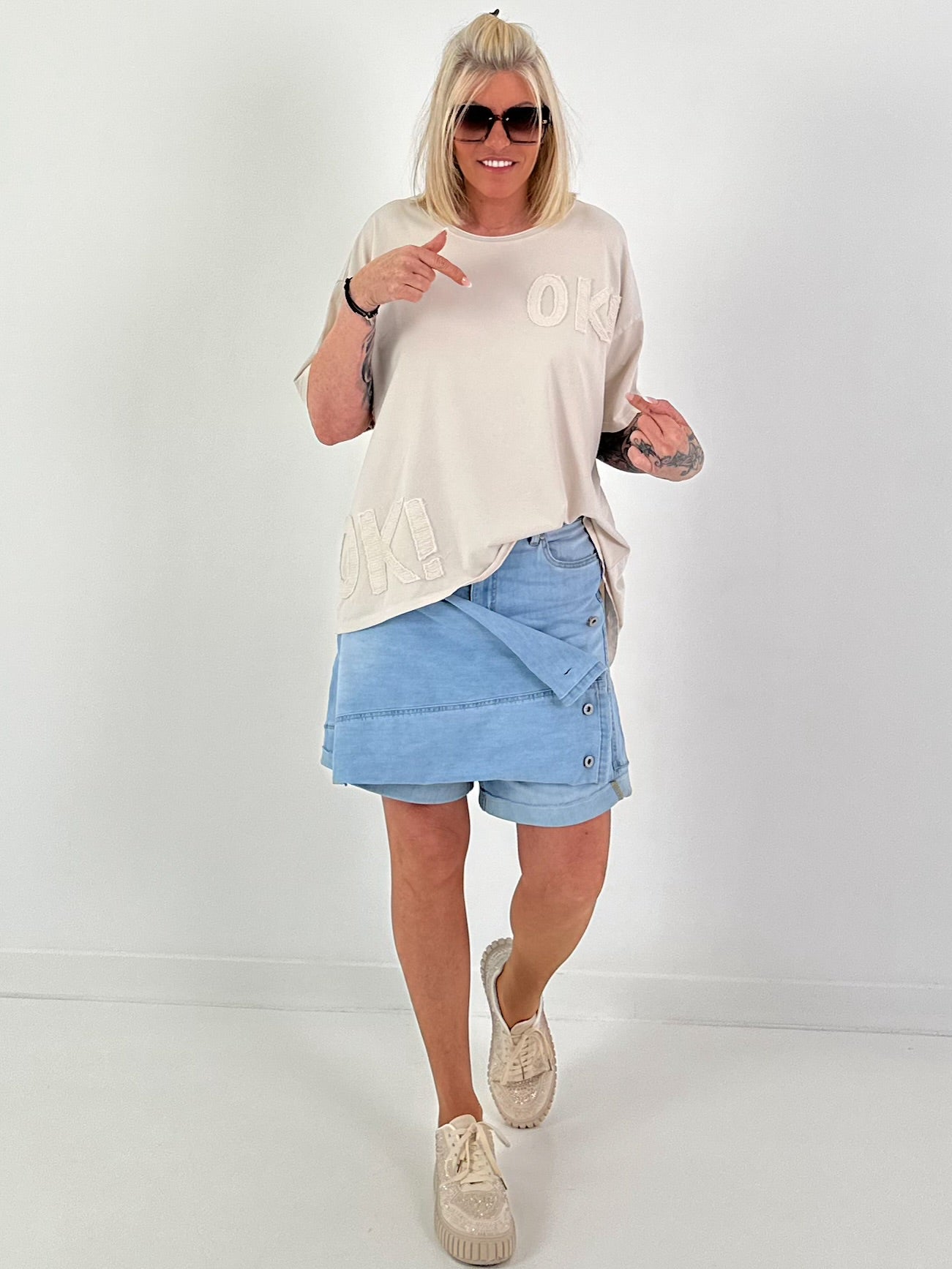 T-Shirt OK! - beige