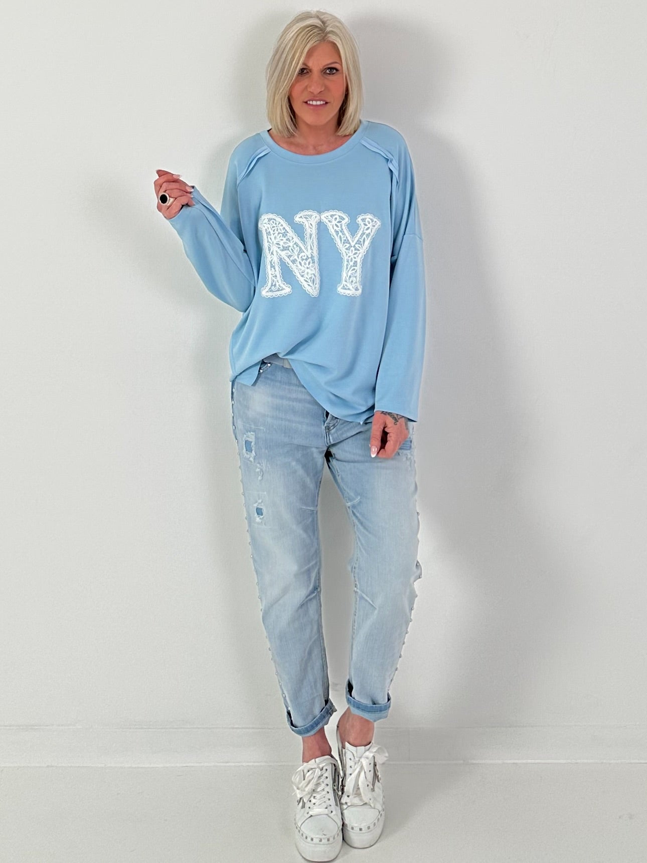 Sweater NY - hellblau